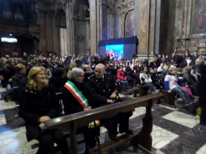 Gremita di gente la Basilica per la funzione celebrativa del 150° anniversario delle Suore Rosminiane.
