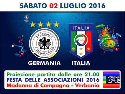 ALLA FESTA DELLE ASSOCIAZIONI LA PARTITA ITALIA-GERMANIA