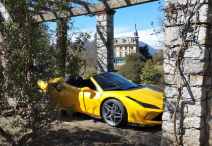 SU ITALIA1 LE RIPRESE A VERBANIA DELLA FERRARI F8 TRIBUTO