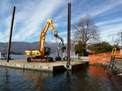 PROSEGUONO I LAVORI DI CONSOLIDAMENTO DEL LUNGOLAGO DI PALLANZA