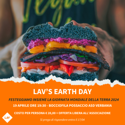 IL LAV’S EARTH DAY PER LA RIDUZIONE DEI CONSUMI DI  CARNE NEL VCO